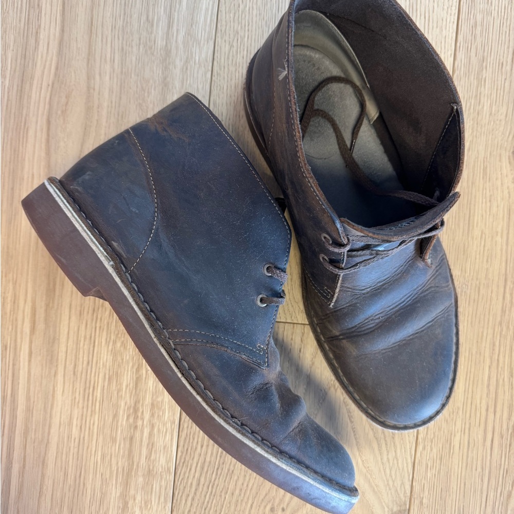 Clarks Dark Brown Leather Boots